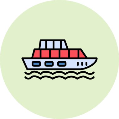 Gemi simgesi vektör illüstrasyonu