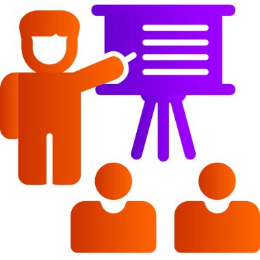 business Training, person at desk explaining strategy