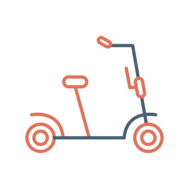 Çizgi scooter ikonu. vektör illüstrasyonu 