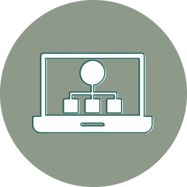 Bilgisayar. Web simgesi basit illüstrasyon