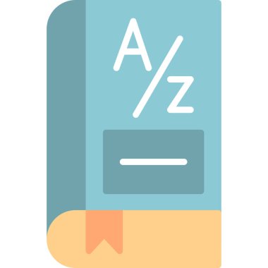 sözlük kitabı. Web simgesi vektör illüstrasyonu