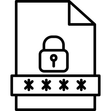 Şifreyi kilitle. Basit illüstrasyon