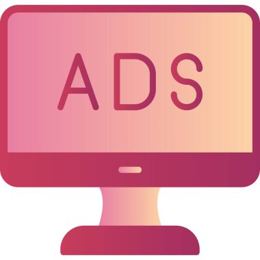Reklam web simgesi basit illüstrasyon