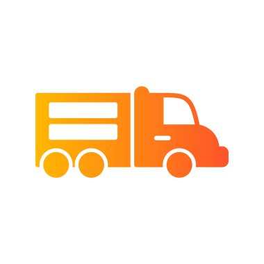 delivery truck icon vector. thin line sign