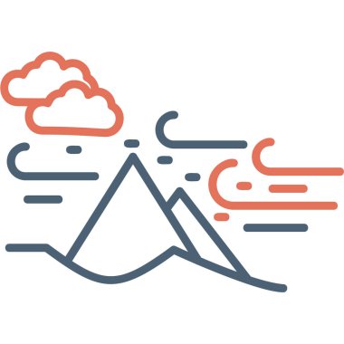 Kum fırtınası ikonu vektör çizimi