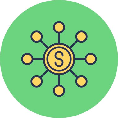 Soyut simge vektör illüstrasyonu pazarlanıyor