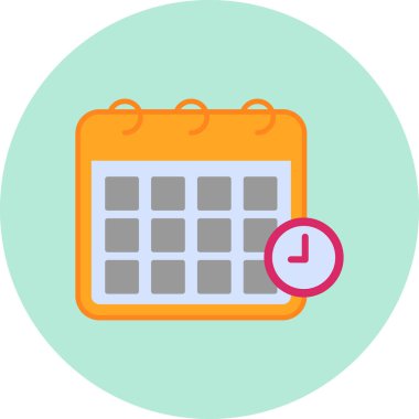 Takvim simgesi, vektör illüstrasyonu basit tasarım