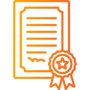 Sertifika. Web simgesi basit tasarım 