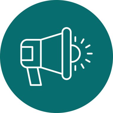 Megafon ikonu vektör illüstrasyonu