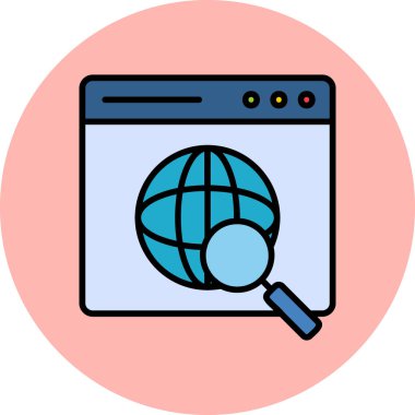 tarayıcı simgesi vektör illüstrasyonu