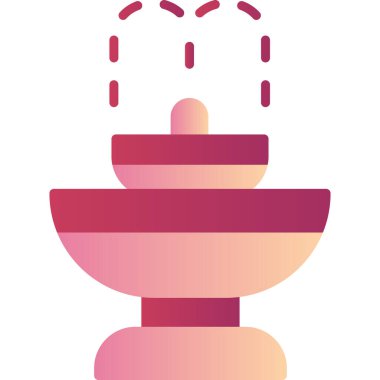 Çeşme simgesi, modern tasarım çizimi