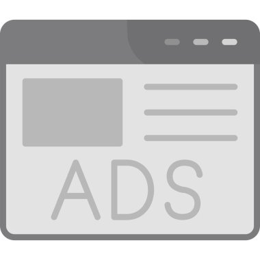 Reklam web simgesi basit illüstrasyon