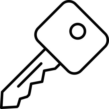 Anahtar modern simge, vektör illüstrasyonu