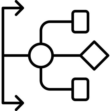 Akış çizelgesi simgesi, modern tasarım illüstrasyonu