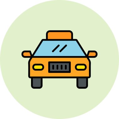 taksi simgesi vektör illüstrasyonu