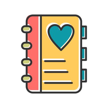 Not defteri web simgesi, vektör çizim