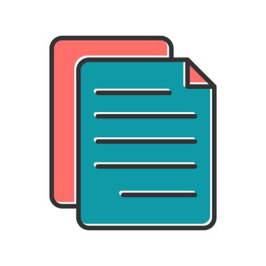 Belge simgesinin vektör illüstrasyonu