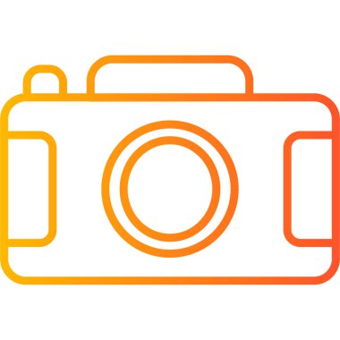 Basit kamera, düz vektör çizimi