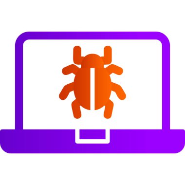 Kötü amaçlı web simgesi basit illüstrasyon