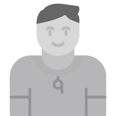 Jimnastik eğitmeni modern simge, vektör illüstrasyonu