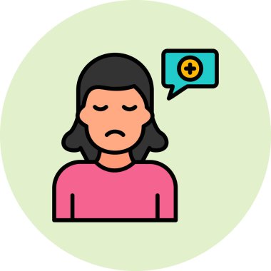 Yüzü olan bir kadının vektör çizimi