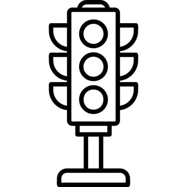 Trafik ışığı simgesi, vektör illüstrasyonu