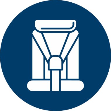 Bebek oto koltuğu modern simgesi, vektör illüstrasyonu