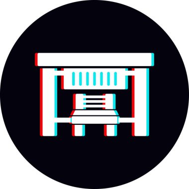 Otobüs Durağı modern simgesi, vektör illüstrasyonu