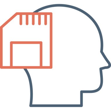 Bellek web simgesi, basit tasarım