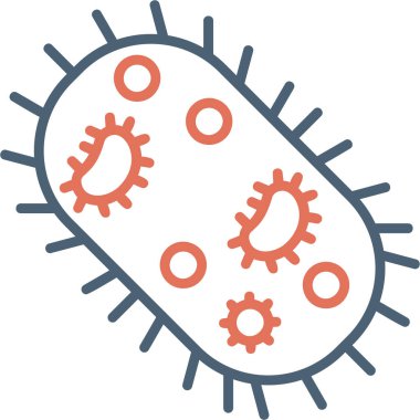 Mikroorganizma vektörü basit illüstrasyon