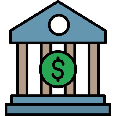 Bank icon modern vector illustration