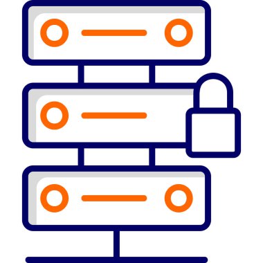 Sunucu. Web simgesi basit illüstrasyon