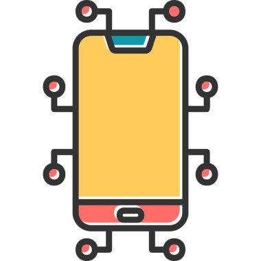 akıllı telefon simgesi vektör illüstrasyonu