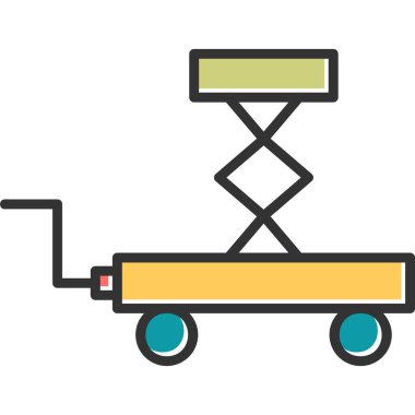 Tramvay. Web simgesi basit illüstrasyon