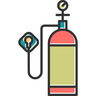 Kişisel ve ticari kullanım için Oksijen Tankı resimleme simgesi