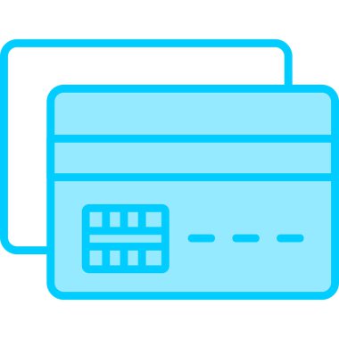 Kredi kartıyla. Web simgesi illüstrasyonu