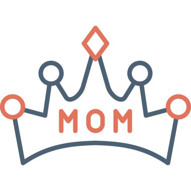 taç simgesi vektör illüstrasyonu