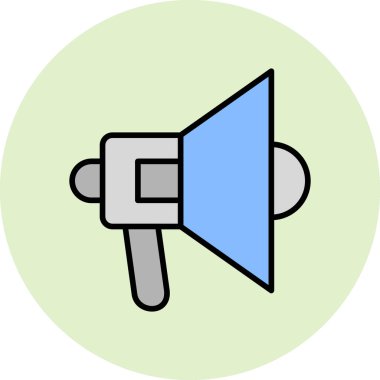 Megafon ikonu vektör illüstrasyonu