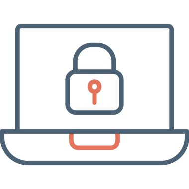 Kilit. Web simgesi basit illüstrasyon