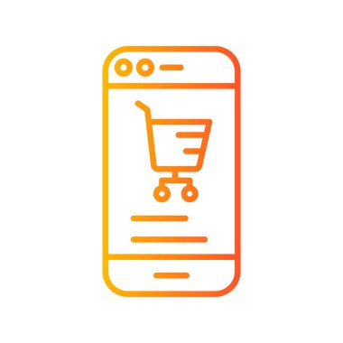 Online Phone Marketing web icon, vector illustration