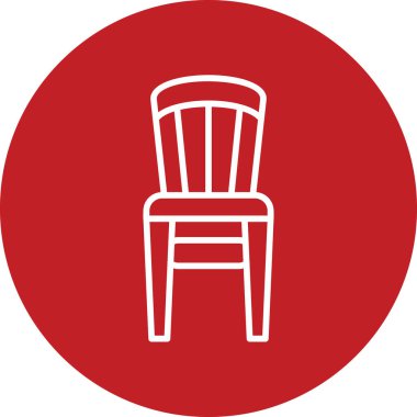 Mobilya. Web simgesi illüstrasyonu 