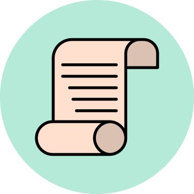 kağıt simgesi vektör illüstrasyonu