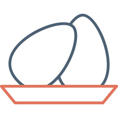 Yumurta ağ simgesi vektör illüstrasyonu