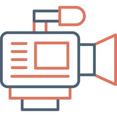 Video Kamera, grafik illüstrasyon simgesi