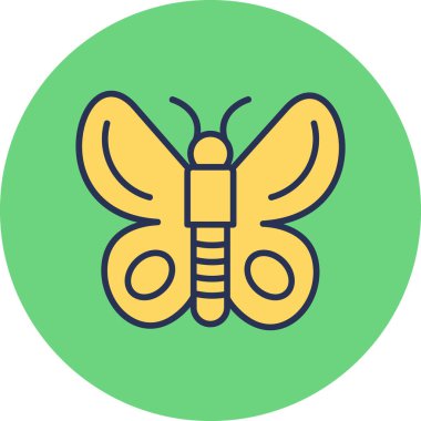 Kelebek. Web simgesi vektör illüstrasyonu