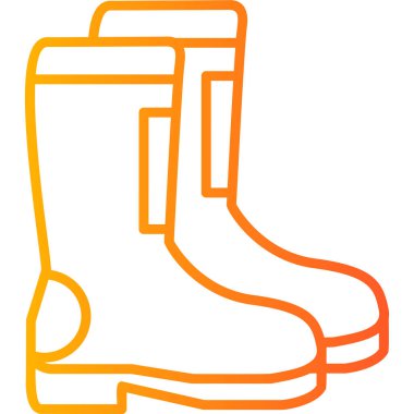 Kauçuk simgesi botlar. vektör çizim