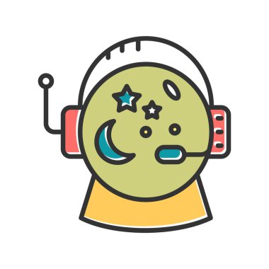 Astronomi. Web simgesi basit illüstrasyon