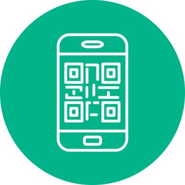 Barkod Web simgesi basit illüstrasyon