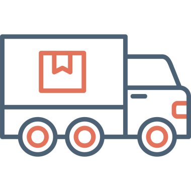 Kamyon soyut simge vektör çizimi