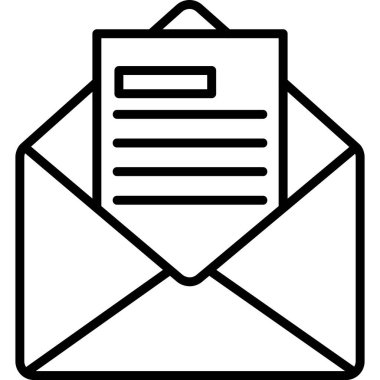 E- posta İş Teklif simgesi vektör illüstrasyonu